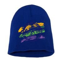 Old Row Mardi Gras Circle Logo Great Gift Short Acrylic Beanie