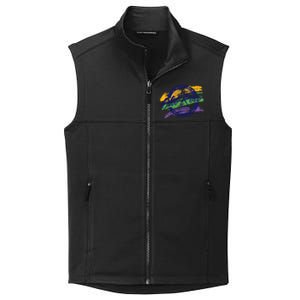 Old Row Mardi Gras Circle Logo Great Gift Collective Smooth Fleece Vest