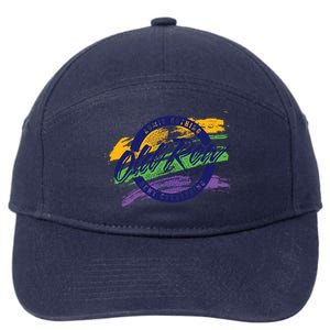 Old Row Mardi Gras Circle Logo Great Gift 7-Panel Snapback Hat