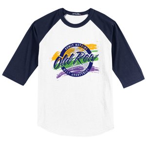 Old Row Mardi Gras Circle Logo Great Gift Baseball Sleeve Shirt