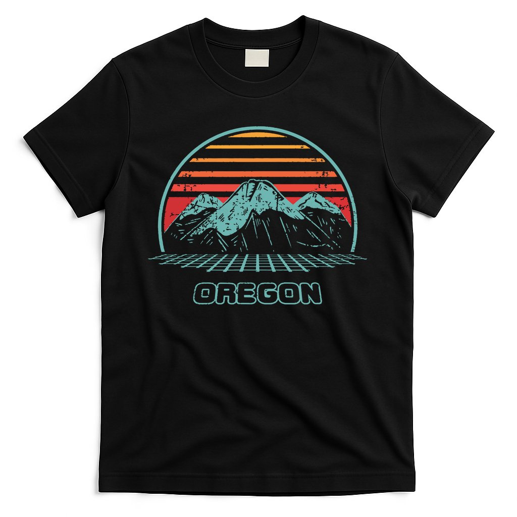 Oregon Retro Mountain Hiking 80s Style T-Shirt