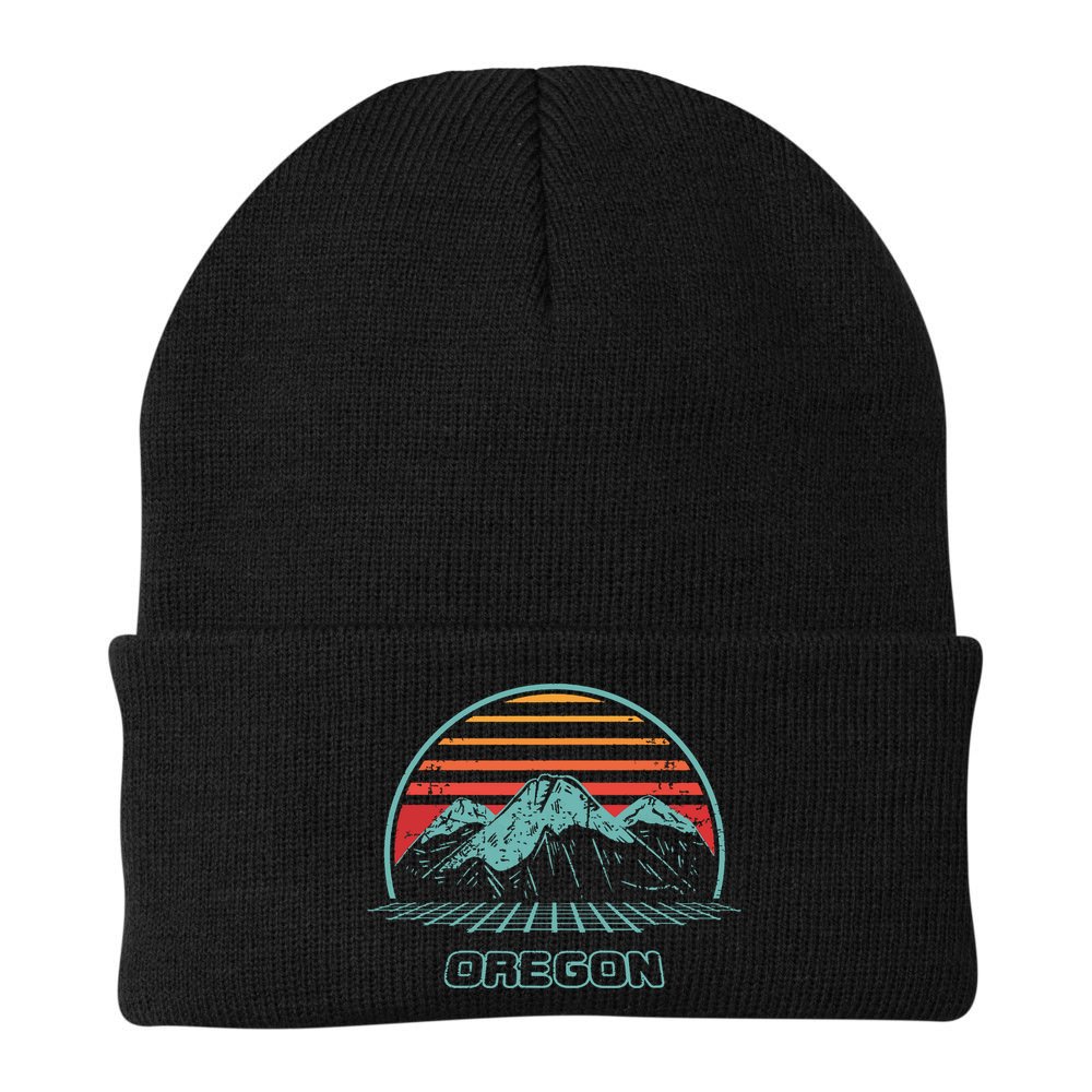 Oregon Retro Mountain Hiking 80s Style Beanie