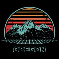 Oregon Retro Mountain Hiking 80s Style 16 in Basic Backpack
