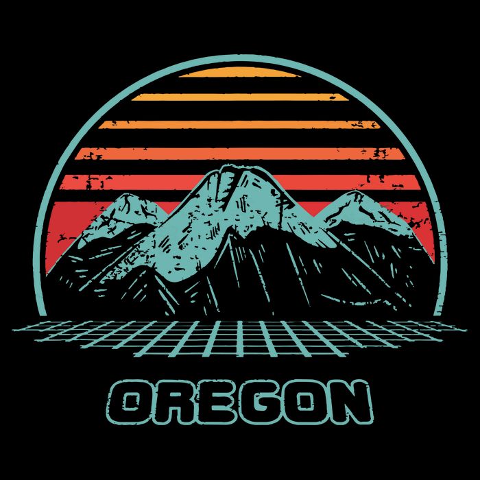 Oregon Retro Mountain Hiking 80s Style 16 in Basic Backpack
