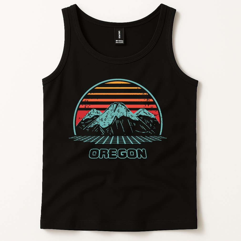 Oregon Retro Mountain Hiking 80s Style Tank Top