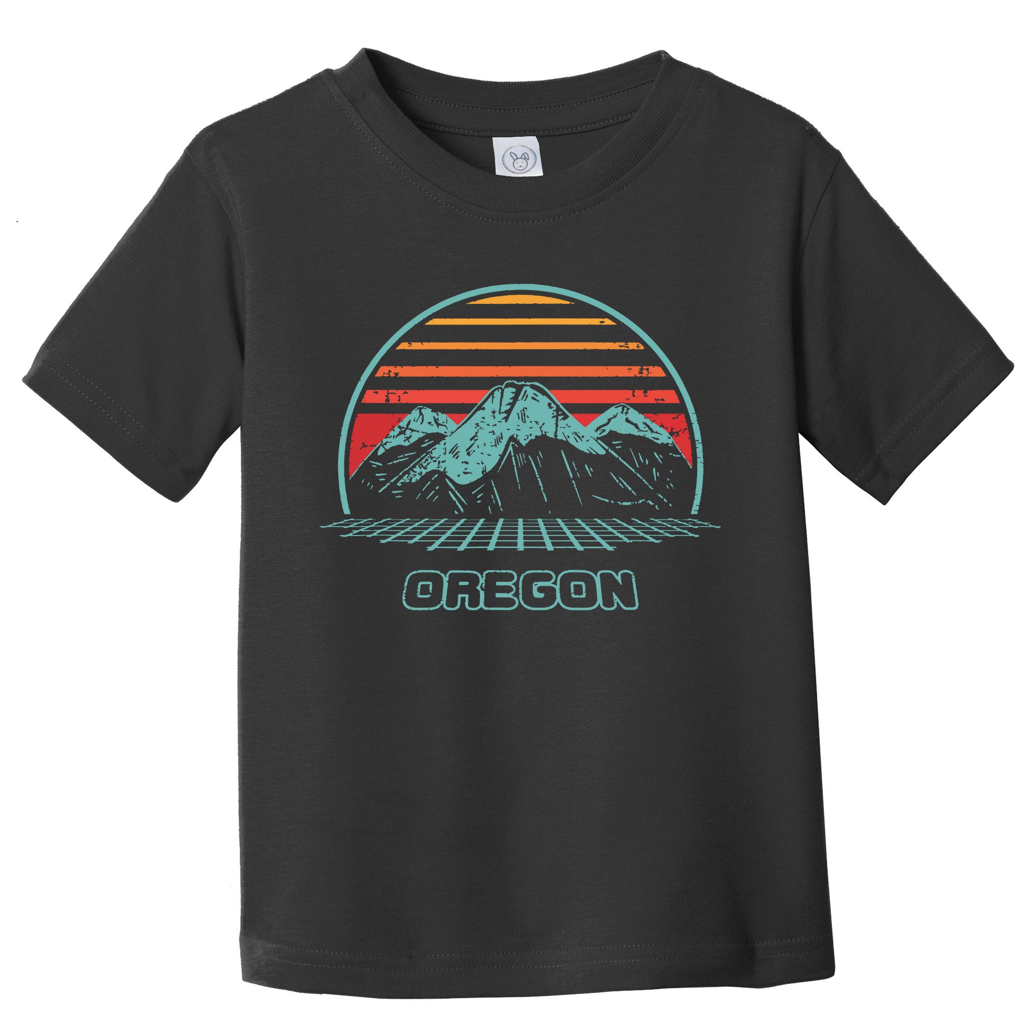 Oregon Retro Mountain Hiking 80s Style Toddler T-Shirt