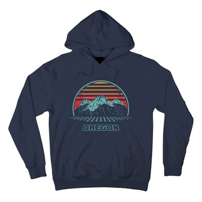 Oregon Retro Mountain Hiking 80s Style Hoodie