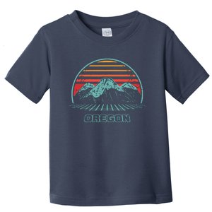 Oregon Retro Mountain Hiking 80s Style Toddler T-Shirt