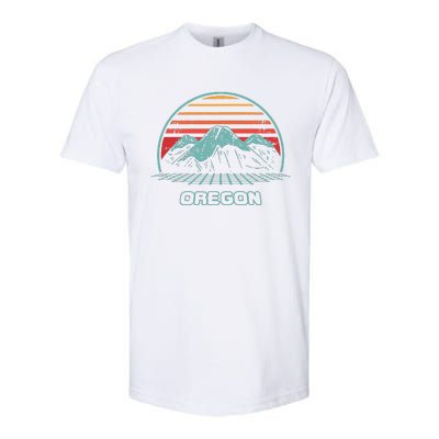 Oregon Retro Mountain Hiking 80s Style Softstyle® CVC T-Shirt