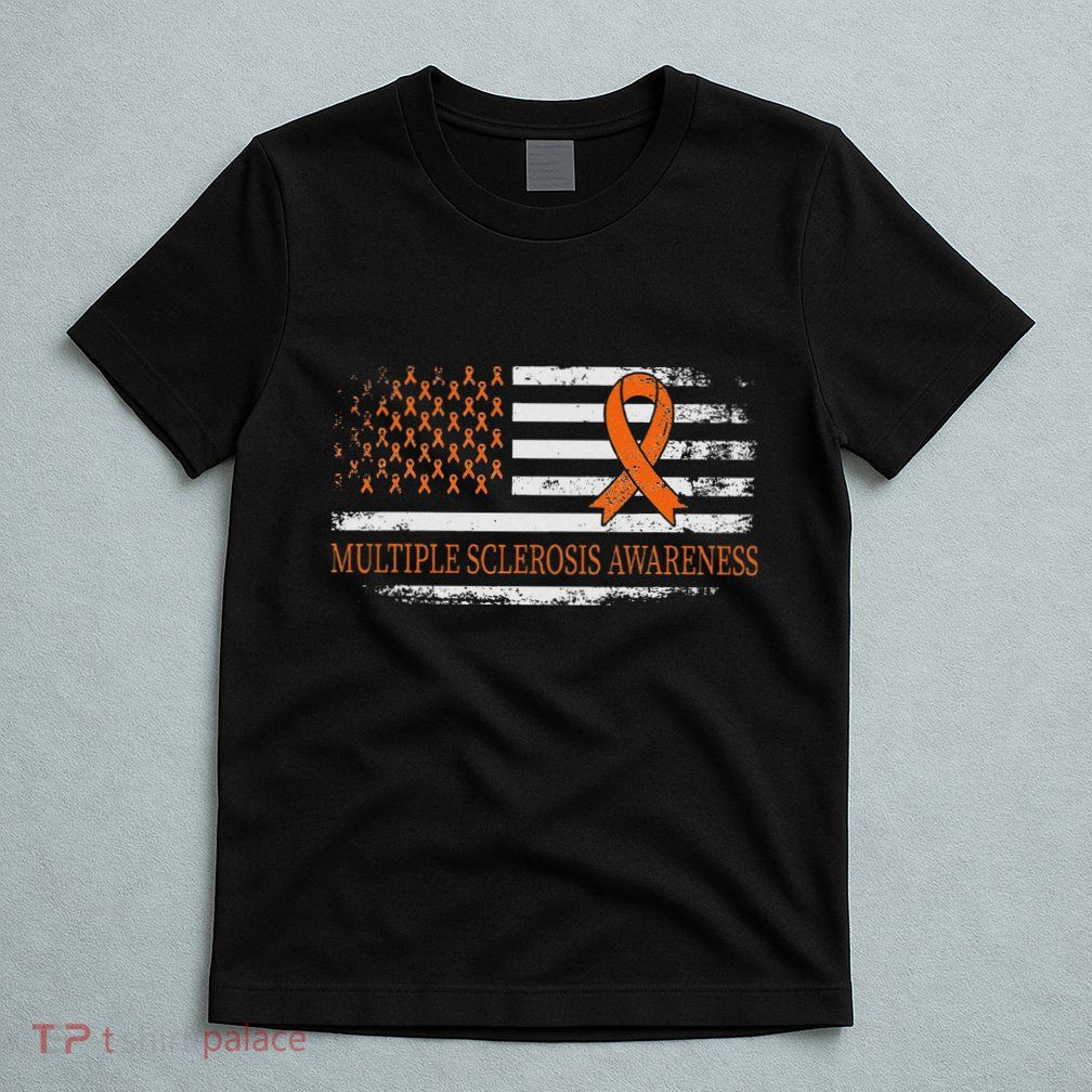 Orange Ribbon Ms Multible Sclerosis Awareness T-Shirt