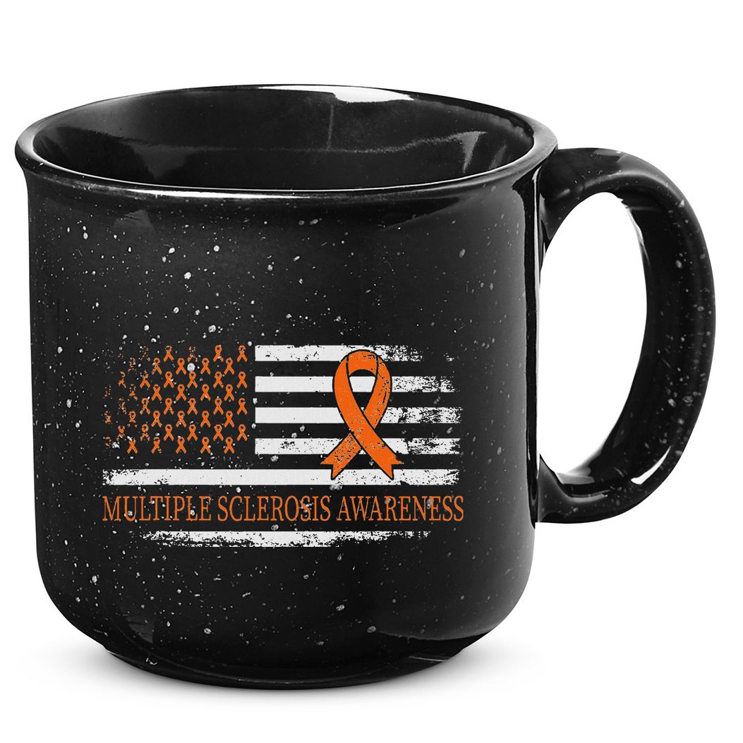 Orange Ribbon Ms Multible Sclerosis Awareness 15oz Campfire Ceramic Mug