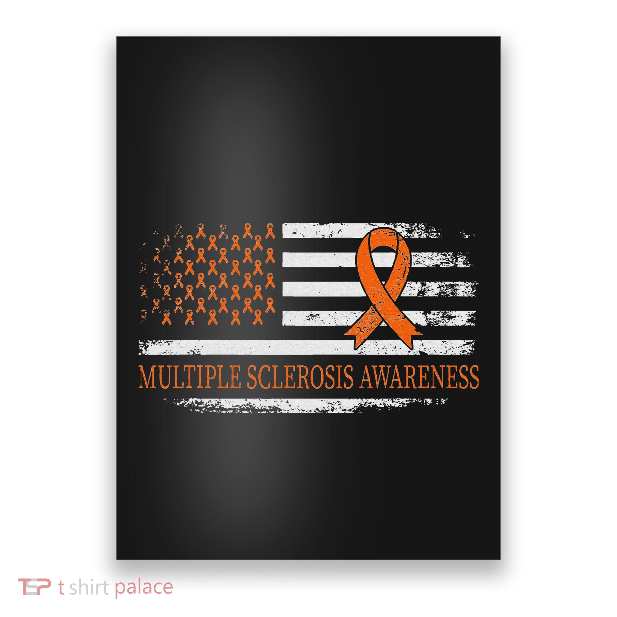 Orange Ribbon Ms Multible Sclerosis Awareness Poster