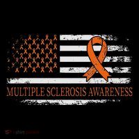 Orange Ribbon Ms Multible Sclerosis Awareness Poster