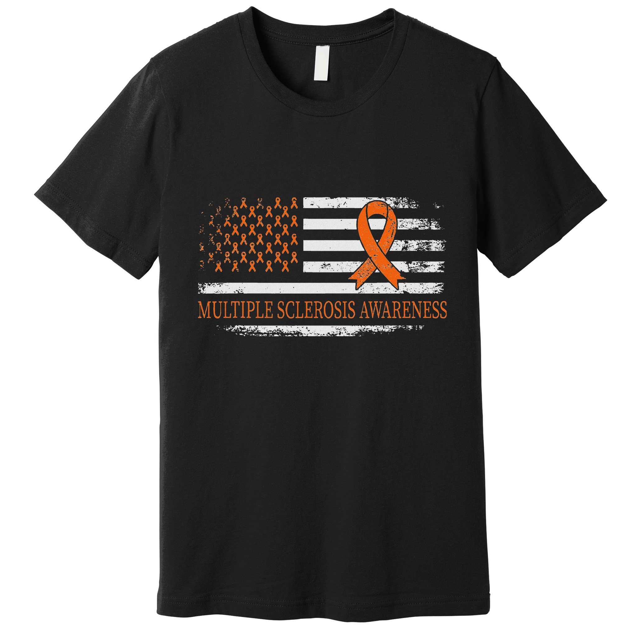 Orange Ribbon Ms Multible Sclerosis Awareness Premium T-Shirt