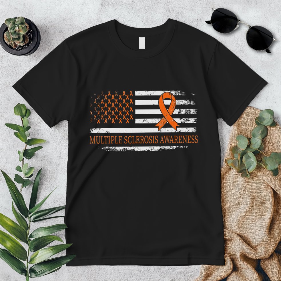 Orange Ribbon Ms Multible Sclerosis Awareness Premium T-Shirt