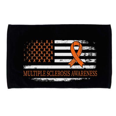 Orange Ribbon Ms Multible Sclerosis Awareness Microfiber Hand Towel
