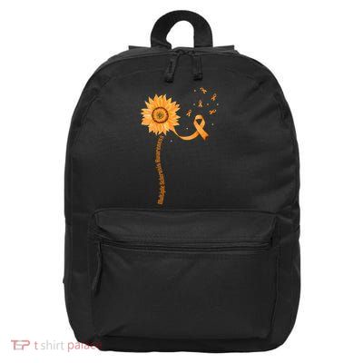 Orange Ribbon Multiple Sclerosis Awareness 16 in Basic Backpack