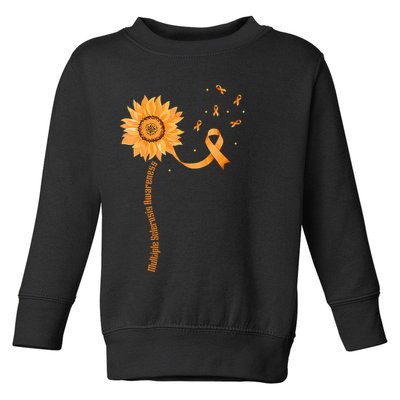 Orange Ribbon Multiple Sclerosis Awareness Toddler Sweatshirt