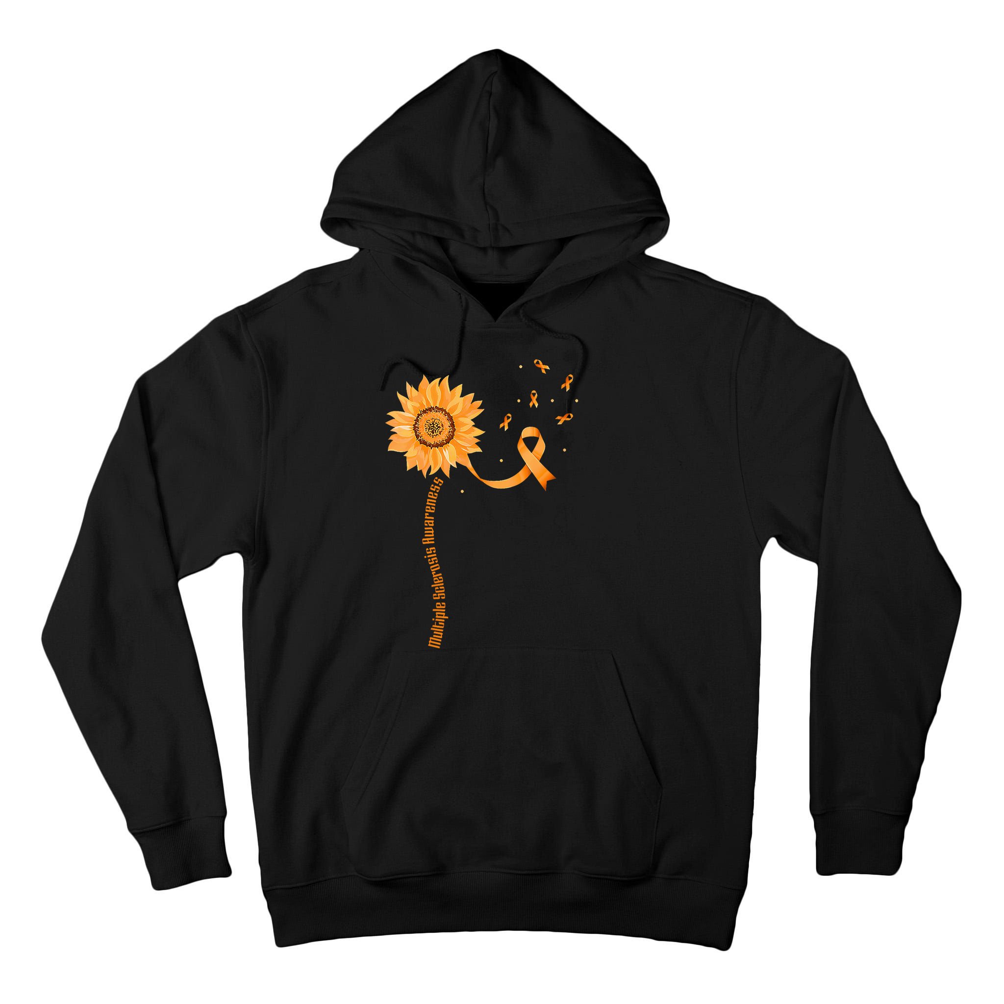 Orange Ribbon Multiple Sclerosis Awareness Tall Hoodie
