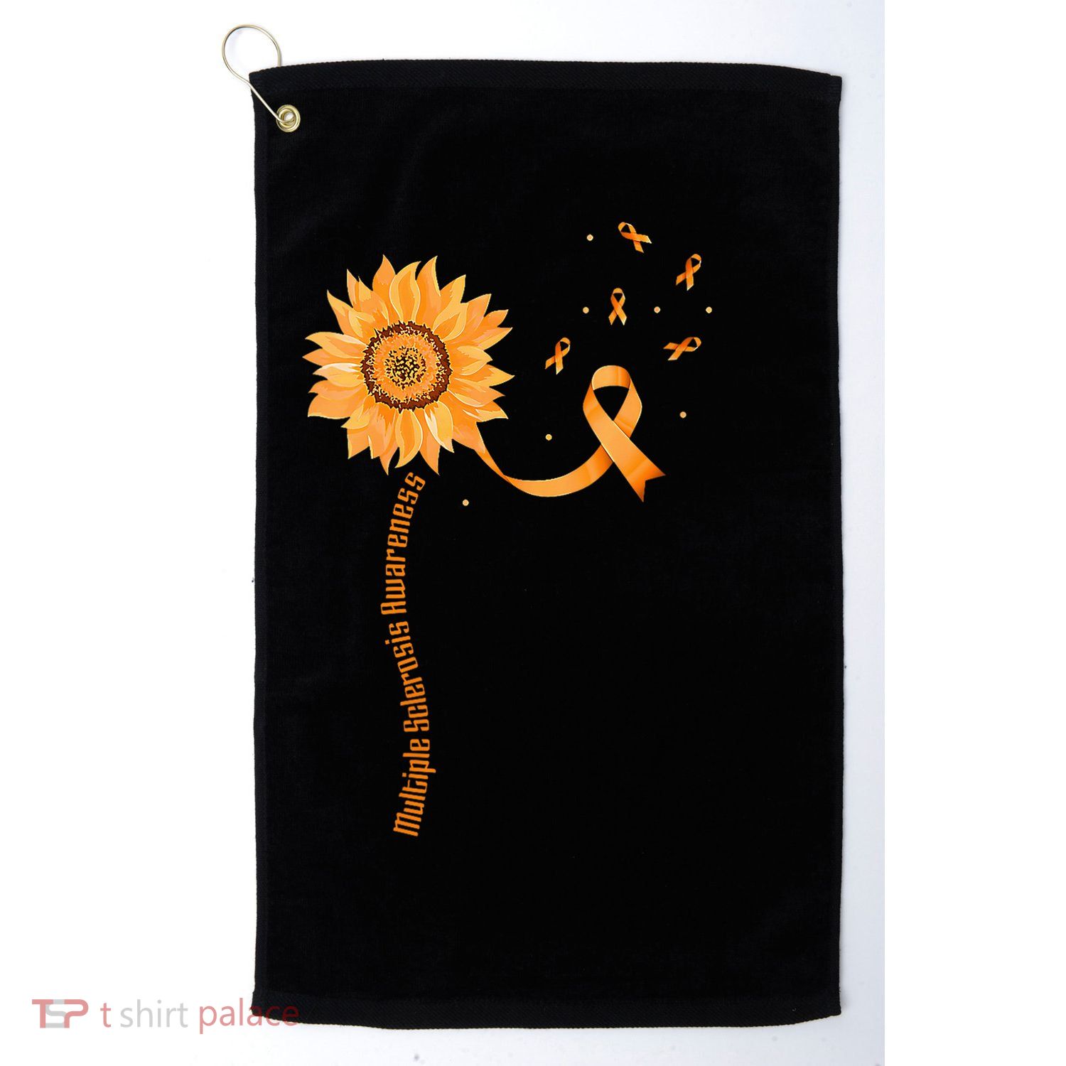 Orange Ribbon Multiple Sclerosis Awareness Golf Towel