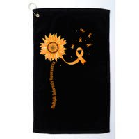 Orange Ribbon Multiple Sclerosis Awareness Golf Towel