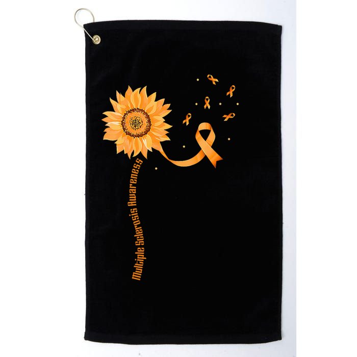 Orange Ribbon Multiple Sclerosis Awareness Golf Towel