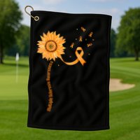 Orange Ribbon Multiple Sclerosis Awareness Golf Towel