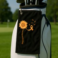 Orange Ribbon Multiple Sclerosis Awareness Golf Towel