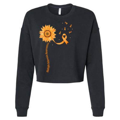 Orange Ribbon Multiple Sclerosis Awareness Cropped Pullover Crew