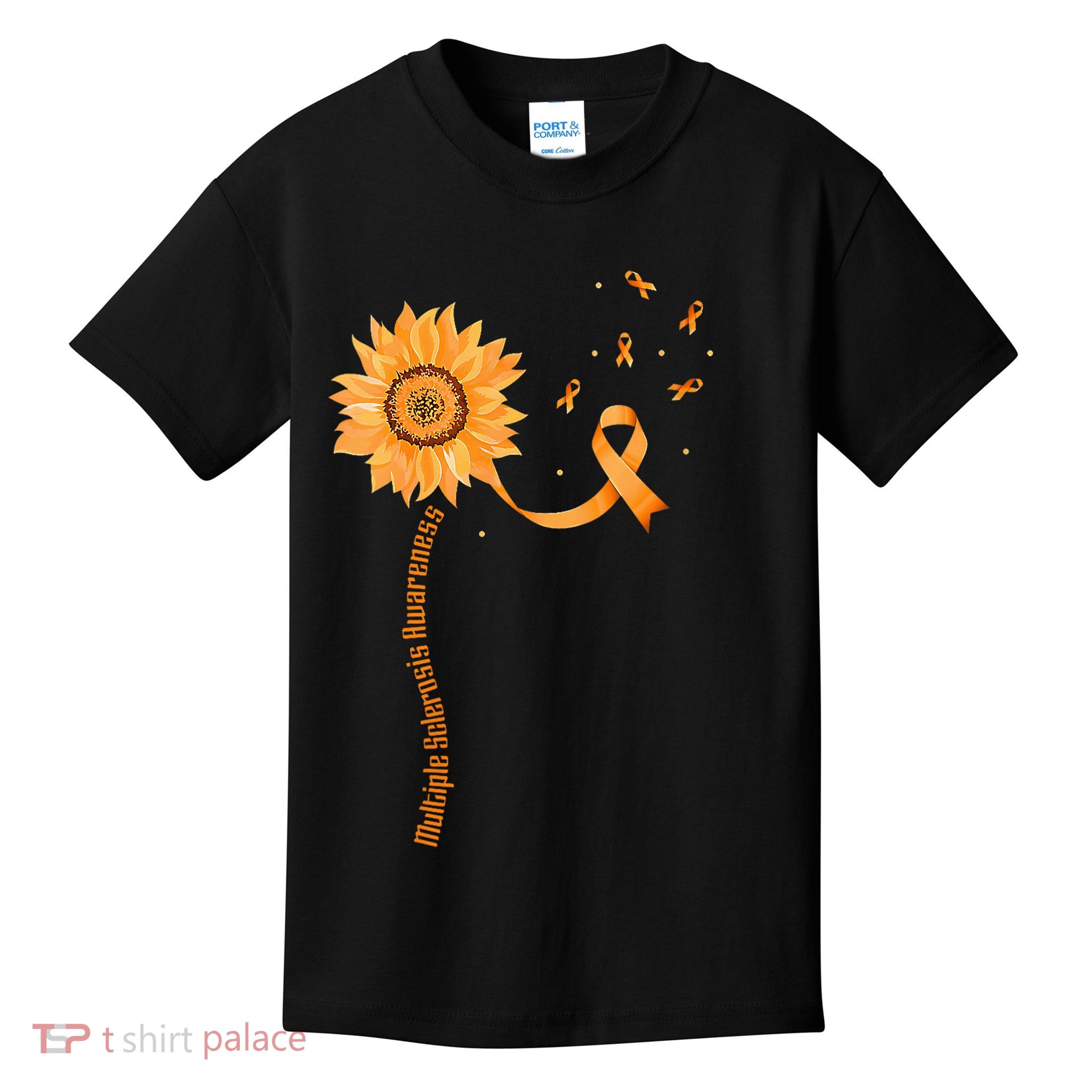 Orange Ribbon Multiple Sclerosis Awareness Kids T-Shirt