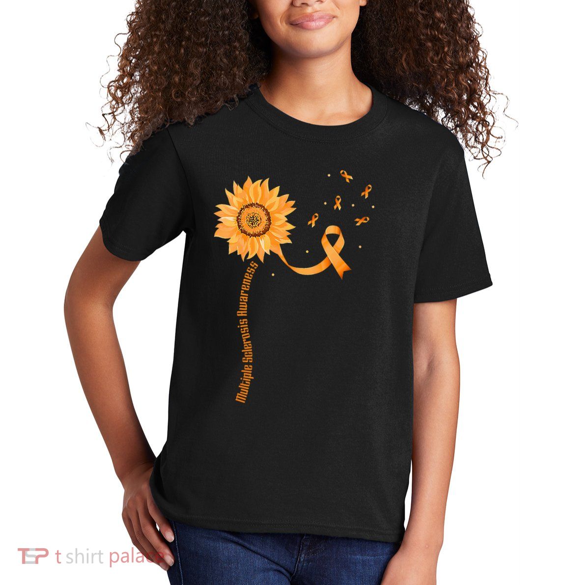 Orange Ribbon Multiple Sclerosis Awareness Kids T-Shirt