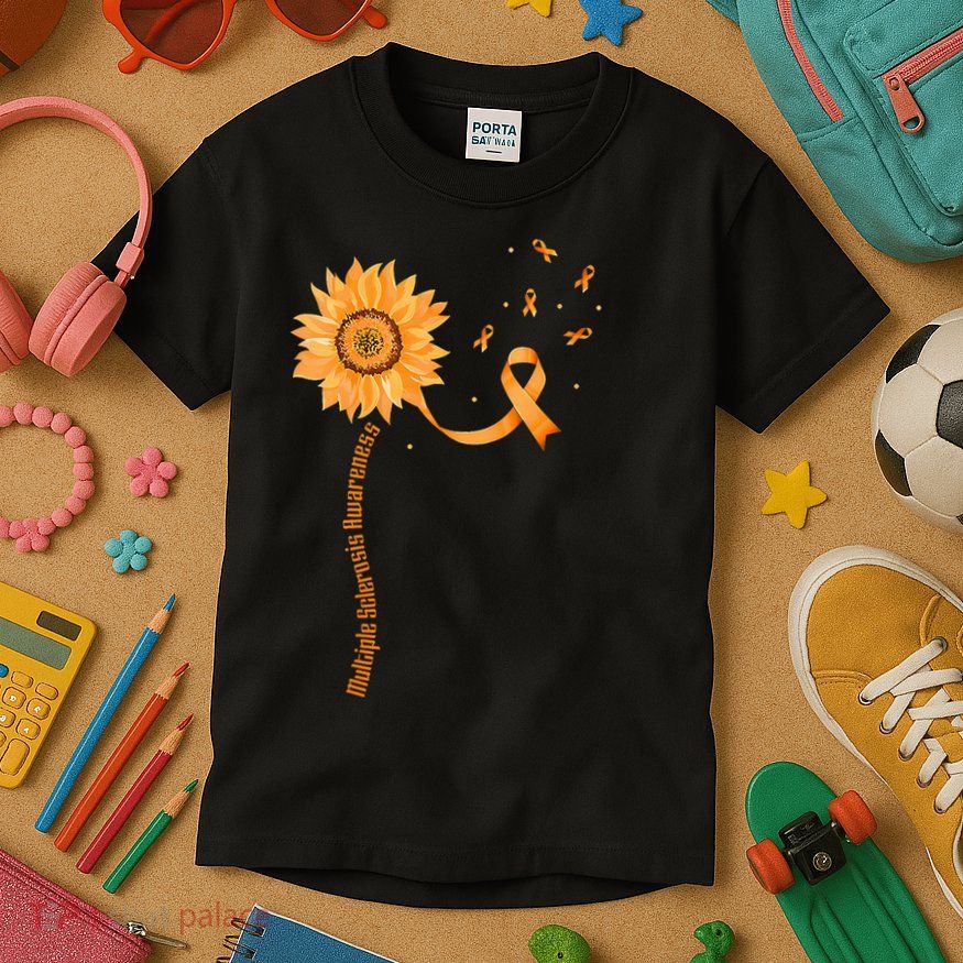 Orange Ribbon Multiple Sclerosis Awareness Kids T-Shirt