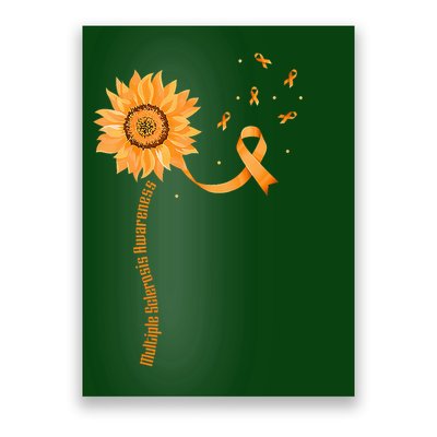 Orange Ribbon Multiple Sclerosis Awareness Poster