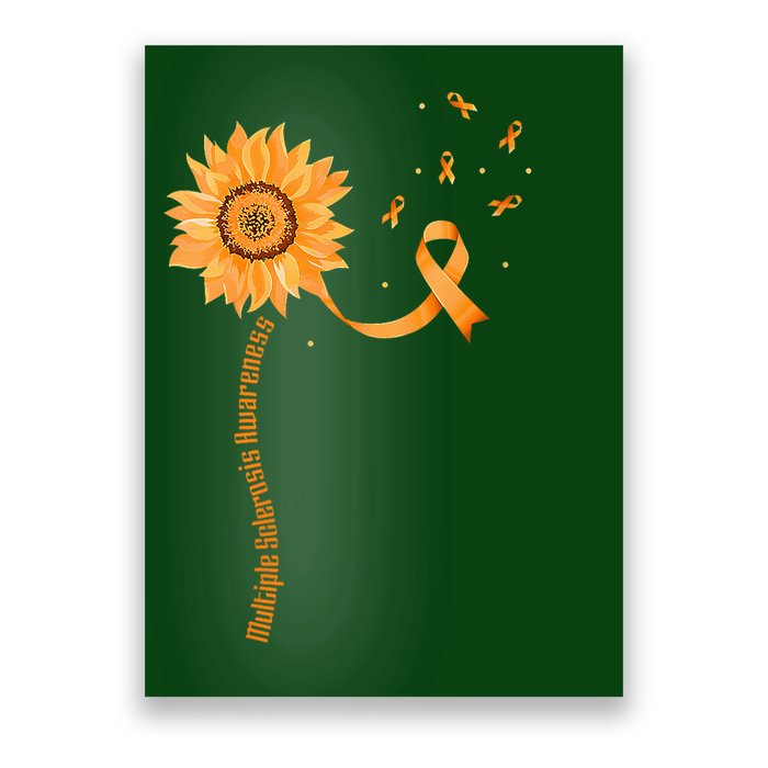 Orange Ribbon Multiple Sclerosis Awareness Poster