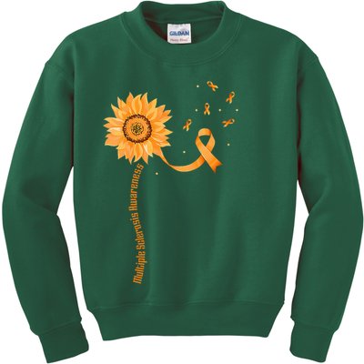 Orange Ribbon Multiple Sclerosis Awareness Kids Sweatshirt