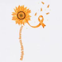 Orange Ribbon Multiple Sclerosis Awareness Garment-Dyed Sweatshirt