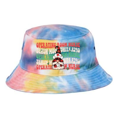 Operating Room Nurse Groovy Christmas Gnome Er Or Nurse Gift Tie Dye Newport Bucket Hat