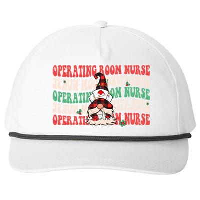 Operating Room Nurse Groovy Christmas Gnome Er Or Nurse Gift Snapback Five-Panel Rope Hat