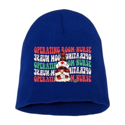 Operating Room Nurse Groovy Christmas Gnome Er Or Nurse Gift Short Acrylic Beanie