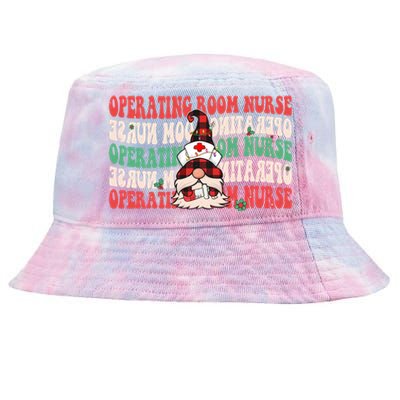 Operating Room Nurse Groovy Christmas Gnome Er Or Nurse Gift Tie-Dyed Bucket Hat