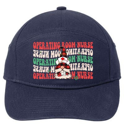 Operating Room Nurse Groovy Christmas Gnome Er Or Nurse Gift 7-Panel Snapback Hat