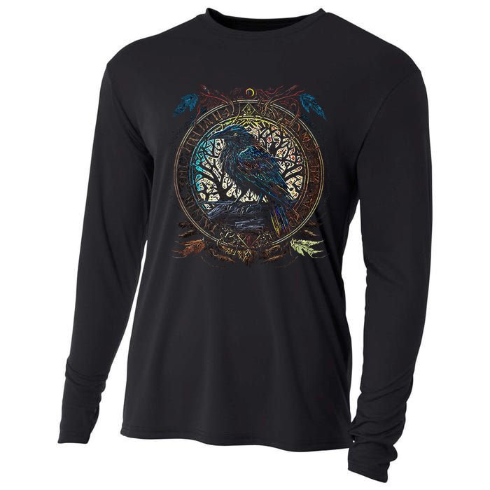 OdinS Raven Northman Valhalla Norse Mythology Cooling Performance Long Sleeve Crew