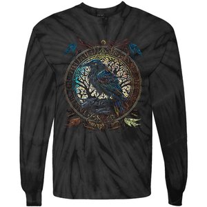 OdinS Raven Northman Valhalla Norse Mythology Tie-Dye Long Sleeve Shirt