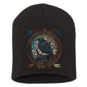 OdinS Raven Northman Valhalla Norse Mythology Short Acrylic Beanie