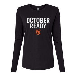 October Ready New York Womens Cotton Relaxed Long Sleeve T-Shirt