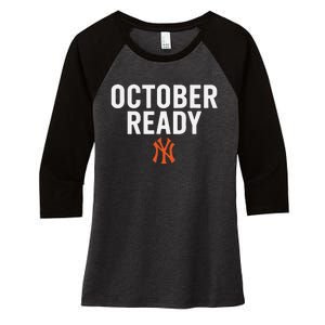 October Ready New York Women's Tri-Blend 3/4-Sleeve Raglan Shirt