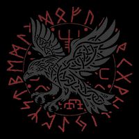 Odin’S Raven & Nordic Compass Wool Snapback Cap
