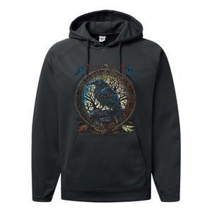 OdinS Raven Northman Valhalla Norse Mythology Performance Fleece Hoodie