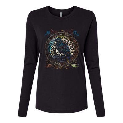 OdinS Raven Northman Valhalla Norse Mythology Womens Cotton Relaxed Long Sleeve T-Shirt