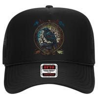 OdinS Raven Northman Valhalla Norse Mythology High Crown Mesh Back Trucker Hat